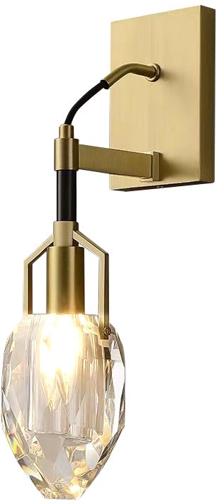  Wall lamp 8960-1W brass/clear