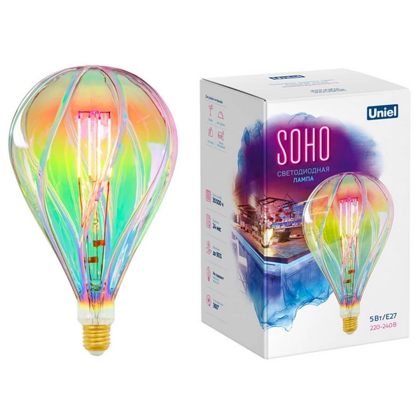    LED-SF31-5W/SOHO/E27/CW RAINBOW GLS77RB