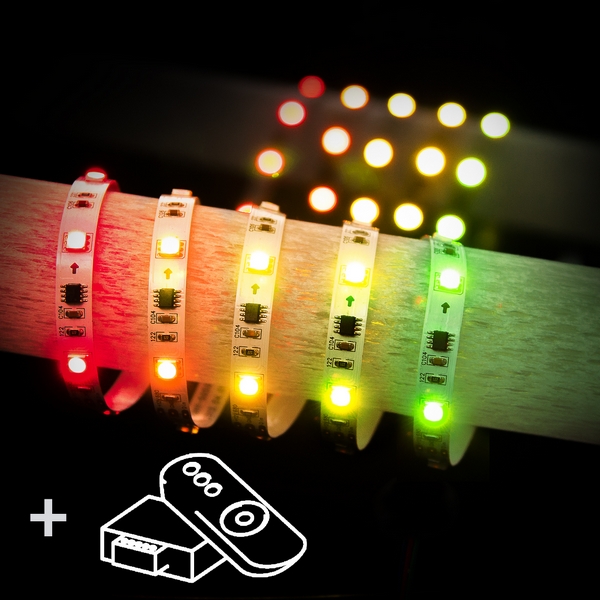    Set Led Strip 5050 5m 12V 30Led 7,2 W RW IP20