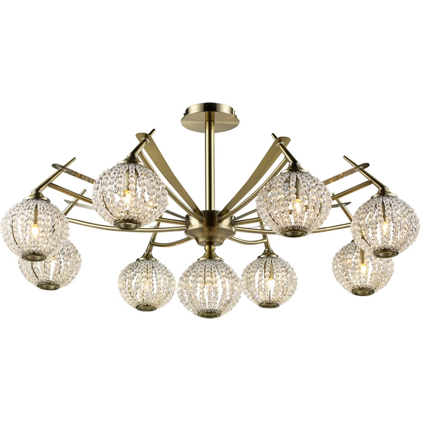   917 917-09-53 antique brass + white crystal